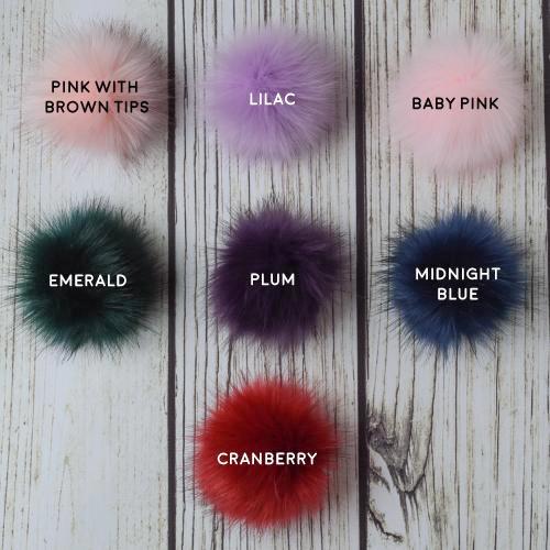 Snap-On Faux Fur Pom-Poms – Barrett Wool