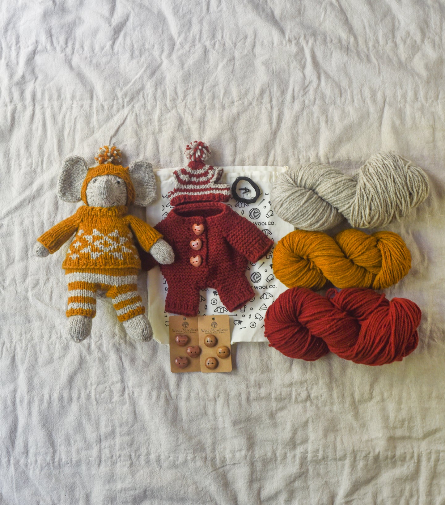 Winnie Elephant & Garter Long Johns Kit