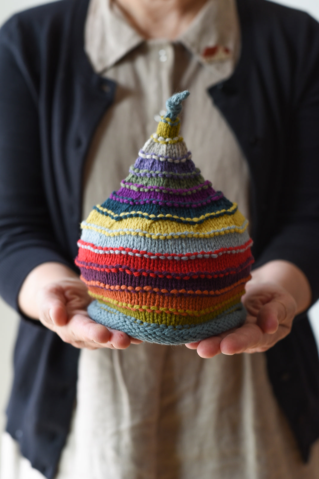 Stripey Point Hat Pattern – Barrett Wool Co.