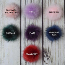 Snap-On Faux Fur Pom-Poms