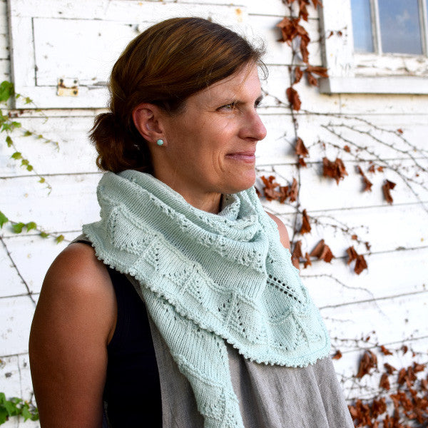 Snowy Pine Shawl in Home Fingering Weight